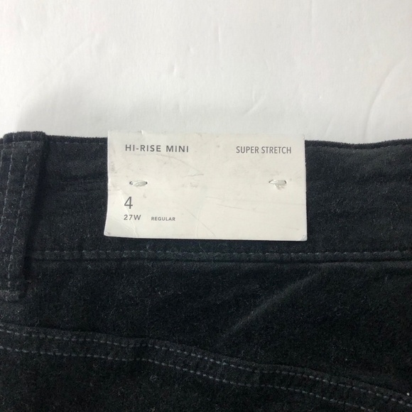 NWT American Eagle Outfitters High-Rise Mini Velvet Skirt Black Super Stretch - Picture 5 of 9
